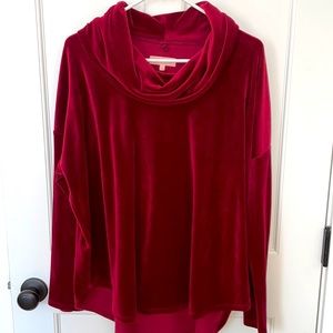 Beautiful luxurious velour top in red